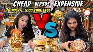 We only ate CHEAP vs. EXPENSIVE  food for 24 hours Food Challenge | Cheap vs. Expensive Food