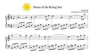 House of the Rising Sun (Piano Sheet Music) - Beautiful Easy Arrangement