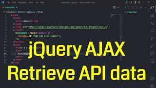 jQuery AJAX - Getting data from an API endpoint