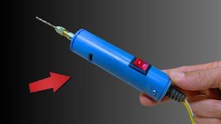 How to make an automatic mini drill from PVC! Very helpful