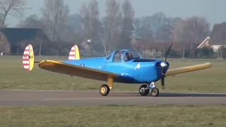 Historic Plane Bad Landing Skidding off runway PH-NCE Erco 415CD Ercoupe Teuge Airport Feb 2015