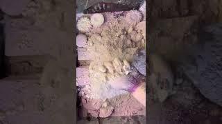 Slow mo gym chalk crush #oddlysatisfying #asmr #gymchalkasmr #shorts