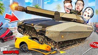 АДСКИЙ ТАНК vs 1.000 ИГРОКОВ! ВЗРЫВАЕМ ВСЕХ БЕЗ ОСТАНОВКИ! ДОГОНИ МЕНЯ И ПОЛУЧИ 400.000$! (GTA 5 RP)