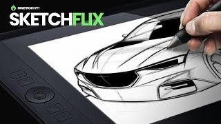 SketchFLIX - 059 | How to sketch a SEDAN