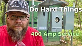 042  - 400 Amp Electrical System with 2 200 amp panels on a rack. Do Hard Things.