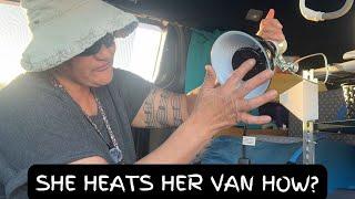 How She Heats Her No Build Van