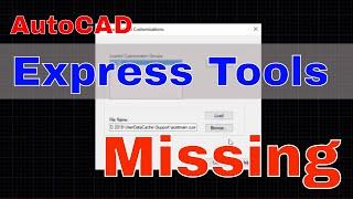 FIX - Express tools missing in AutoCAD