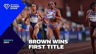 Brittany Brown crowns season with Diamond Trophy in Brussels 200m - Wanda Diamond League 2024