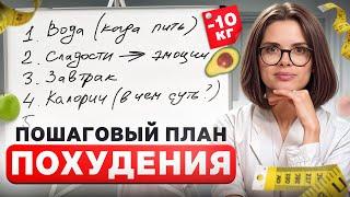 Пошаговый план похудения на 10 кг | ВИДИМЫЙ РЕЗУЛЬТАТ ЗА МЕСЯЦ