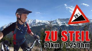 MTB-Tour - 1.250hm 91km - nur Partnachklamm wäre zu einfach :)