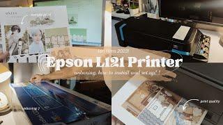  EPSON L121 Continuous Ink printer unboxing, set up & installation! ️