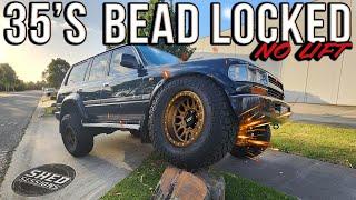 Do 35's & beadlocks really fit on a stock 80 series Landcruiser lift??