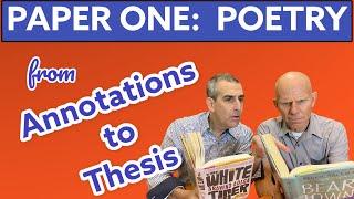 IB English: Paper One - From Annotations to Thesis