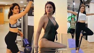 Shraddha Das Hottest Workout Video | Actress Shraddha Das Latest Dancing Fitness at Gym | Yoga video