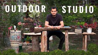 I Build Myself An Outdoor Painting Studio | DIY Art Studio Tour | ASMR Relaxing Video