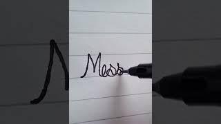 Messi name write in cursive writing #cursive#writing#messi#khushicursivewriting#short