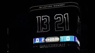 Columbus Blue Jackets hold a 13-second moment of silence for Johnny and Matthew Gaudreau