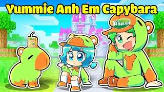 YUMMIE 1 NGÀY SỐNG CHUNG GIA ĐÌNH CAPYBARA TRONG MINECRAFT*ANH EM CAPYBARA