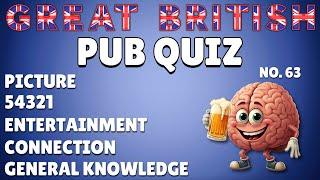 Great British Pub Quiz: Picture Round, 54321, Entertainment, Connection & General Knowledge #63