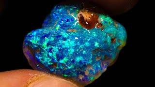 How much fire can an opal have? We cut it