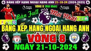 Bảng Xếp Hạng Ngoại Hạng Anh 2024/2025 Mới Nhất - Vòng 8, Ngày 21/10/2024, Liverpool Số 1 (Bản Full)