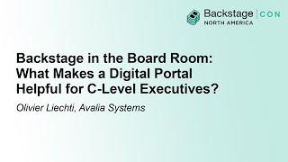 Backstage in the Board Room: What Makes a Digital Portal Helpful for C-Level... - Olivier Liechti