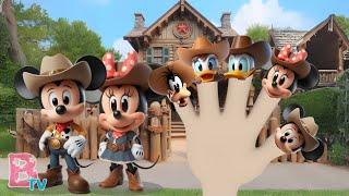 MICKEY COWBOY FINGER FAMILY Nursery Rhymes & Kids Songs