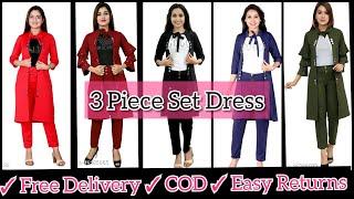 Modern 3 Piece Dress Sets for Women With Price/Western Outfit/COD/Free Delivery/Deep Fashions