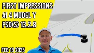 FSD Supervised v13.2.8 - First Impressions in the AI4 Model Y