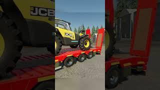  Loading JCB Telehandler onto a trailer in Farming Simulator 22 #publicworks #fs22 #jcb #ls22mods