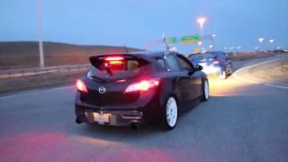 Mazdaspeed3 Exhaust Compilation (Ft. STi)