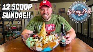 12-Scoop Supersized Ice Cream Sundae Challenge!!