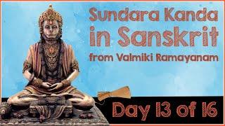 SundaraKanda - Day 13 of 16 - Sargas(56) - from Valmiki Ramayanam in Sanskrit