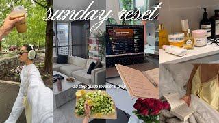 SUNDAY RESET ROUTINE | deep clean, weekly prep, self-care, relaxation & hobbies