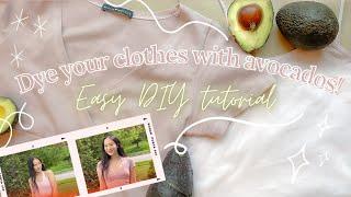 DIY Clothes Dye with AVOCADOS?! Easy Natural Dye Tutorial