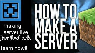 How To Make Minecraft Server|java/bedrock|Live