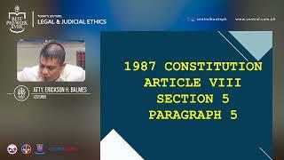 Legal and Judicial Ethics Pre-Week Lecture with Atty. Erickson H. Balmes ️