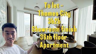 To let - 36th floor showroom apartment ready to move in Thames City Nine Elms SW8