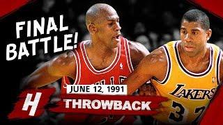 Magic Johnson vs Michael Jordan LEGENDARY Game 5 Duel Highlights (1991 NBA Finals) - FACE TO FACE!