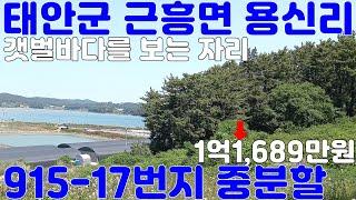 태안부동산, 갯벌바다를 보는 자리. 해수욕장은 1분, 태안토지매매,