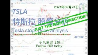 Analysis of TSLA Tesla stock price trend September 24, 2024 (Issue 766)