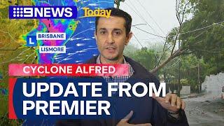 Ex-Tropical Cyclone Alfred: Queensland Premier provides update on system | 9 News Australia