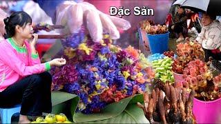 Highland market full of delicious dishes - rare wild herbs - Bac Ha Lao Cai market