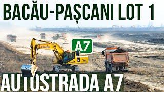 AUTOSTRADA A7 Bacau-Pascani lot 1 Bacău-Trifești | Stadiu lucrari 26.02.2025