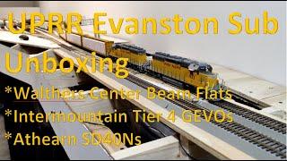 Special Edition Vid HO Scale 72' Center Beam Flat Cars-Union Pacific Tier 4 GEVOs & SD40N. s2021e16b