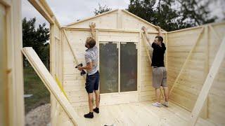 How to build a wooden house for the garden. Woodworking.