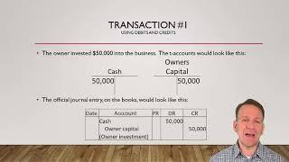 Double Entry Accounting and t-accounts (Debits and Credits)