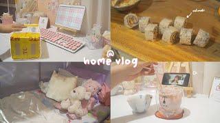 stay at home vlog  aesthetic  peachmallows