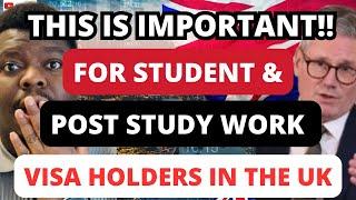 NO MORE JOBS FOR STUDENTS AND POST STUDY VISA HOLDER IN THE UK? | UK VISAs & IMMIGRATION!