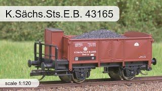 K.Sächs.Sts.E.B. 43165 freight wagon built by PMT 65195 (1/3) » #iwii